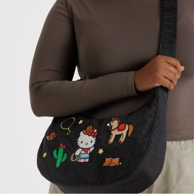 Medium Nylon Crescent Bag