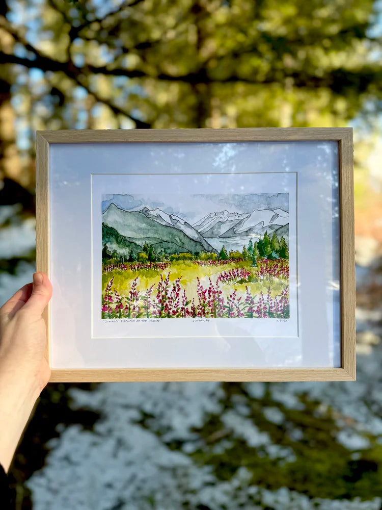 Summer Fireweed at the Glacier Print