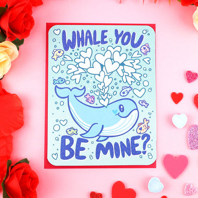 Whale You Be Mine Greeting Card