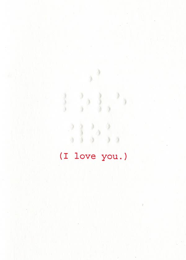 Braille Love Greeting Card