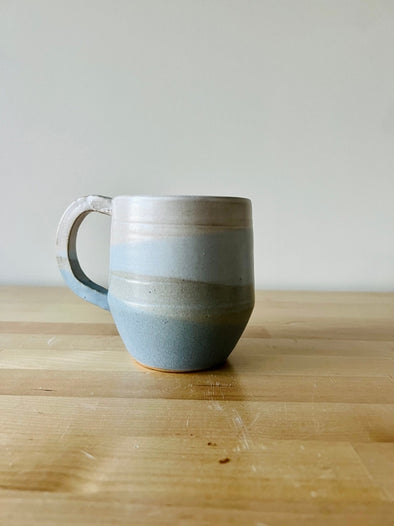 Criss Cross Coffee Mug- Ocean Blues