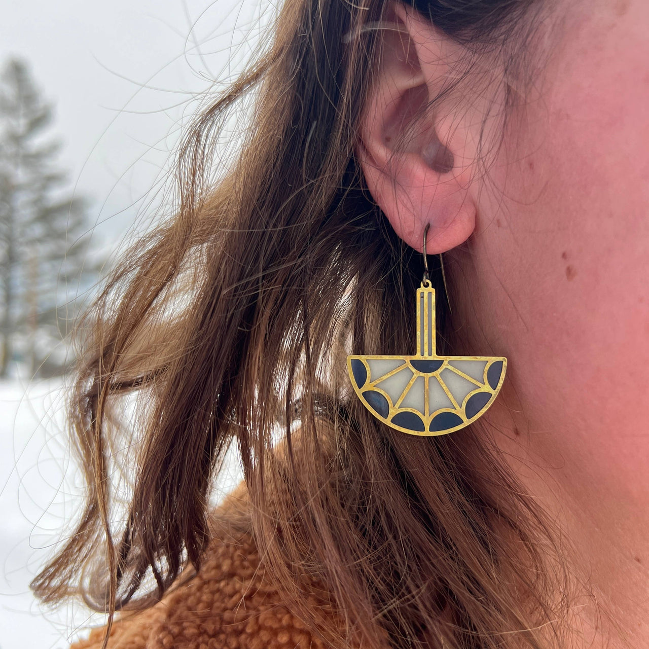 Solara // Stained Glass Resin Earrings
