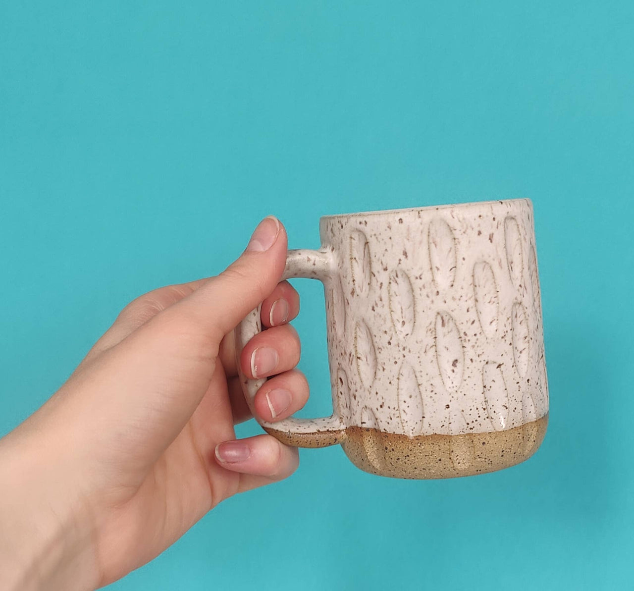 Fat Honeycomb White Mug: 12oz