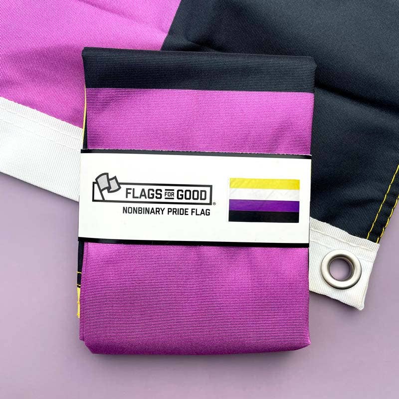 Non-binary Pride Flag: Single-Sided with Grommets