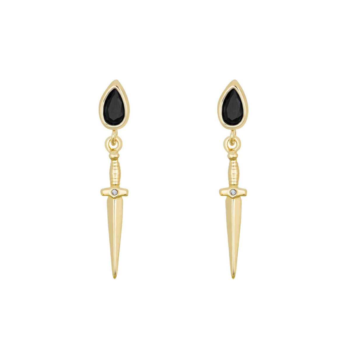 Dagger Earrings: 18K Gold Plated