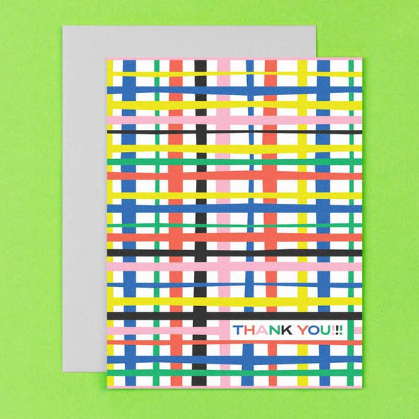 Rainbow Weave Thank You Card