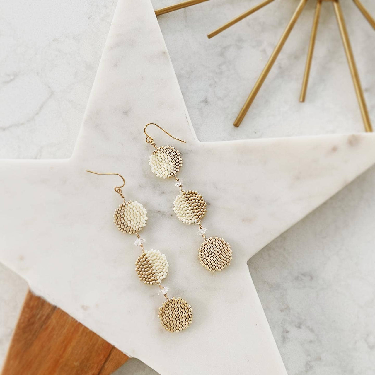 Phases of the Moon Beaded Earrings