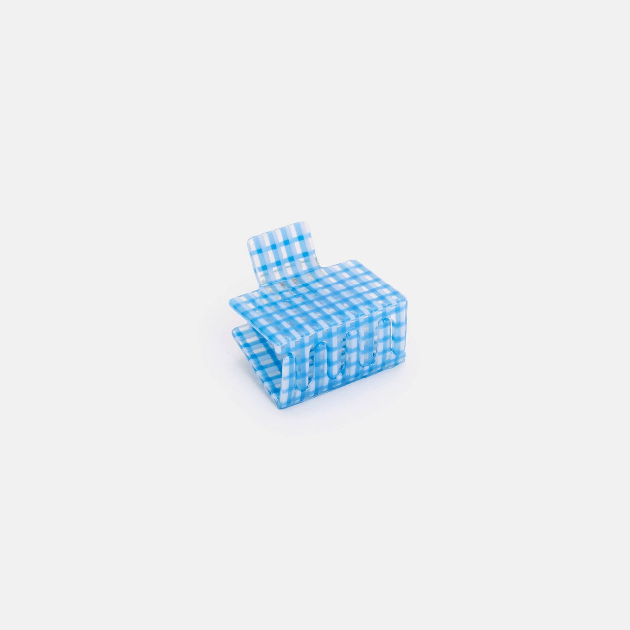 Midi Box Claw in Blue Lattice