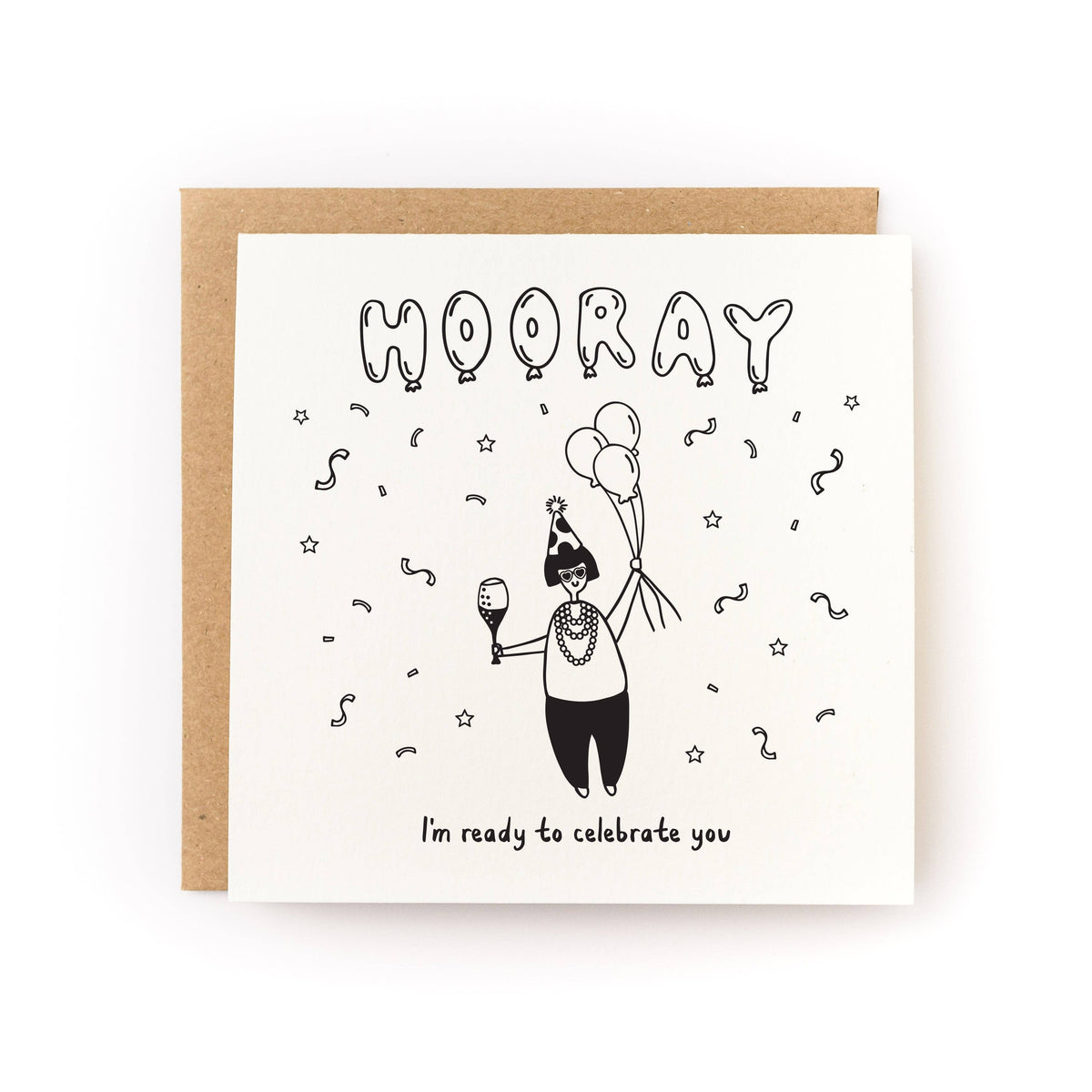 Ready to Celebrate You Card - Letterpress Printed