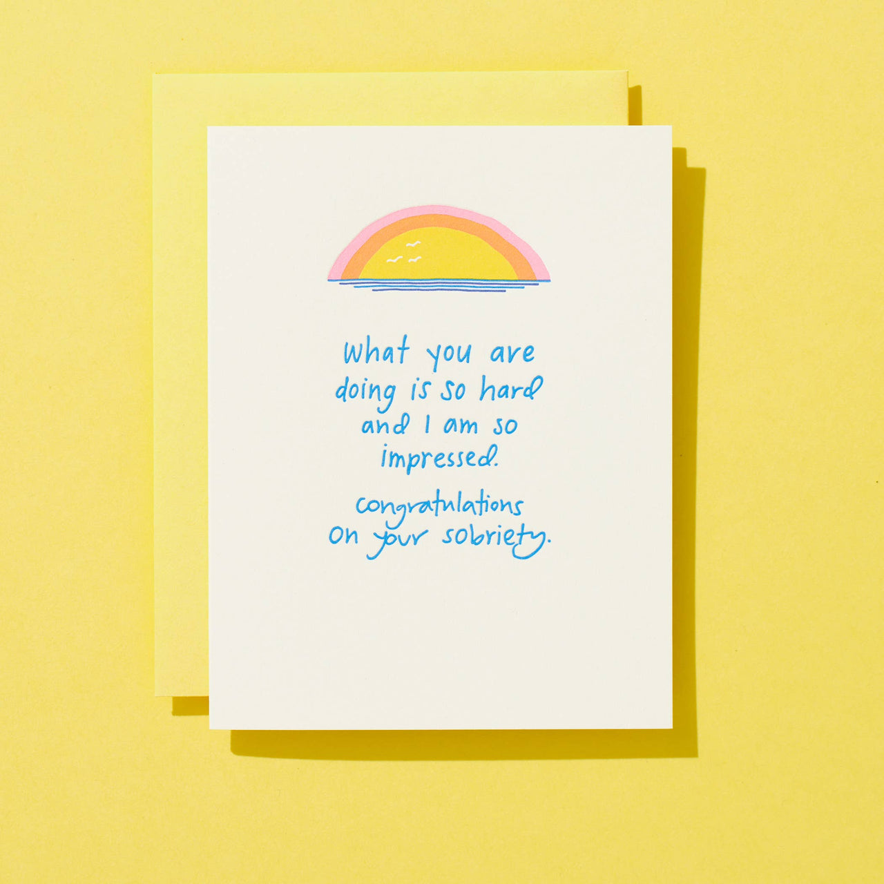 Impressed Sobriety - Letterpress Greeting Card