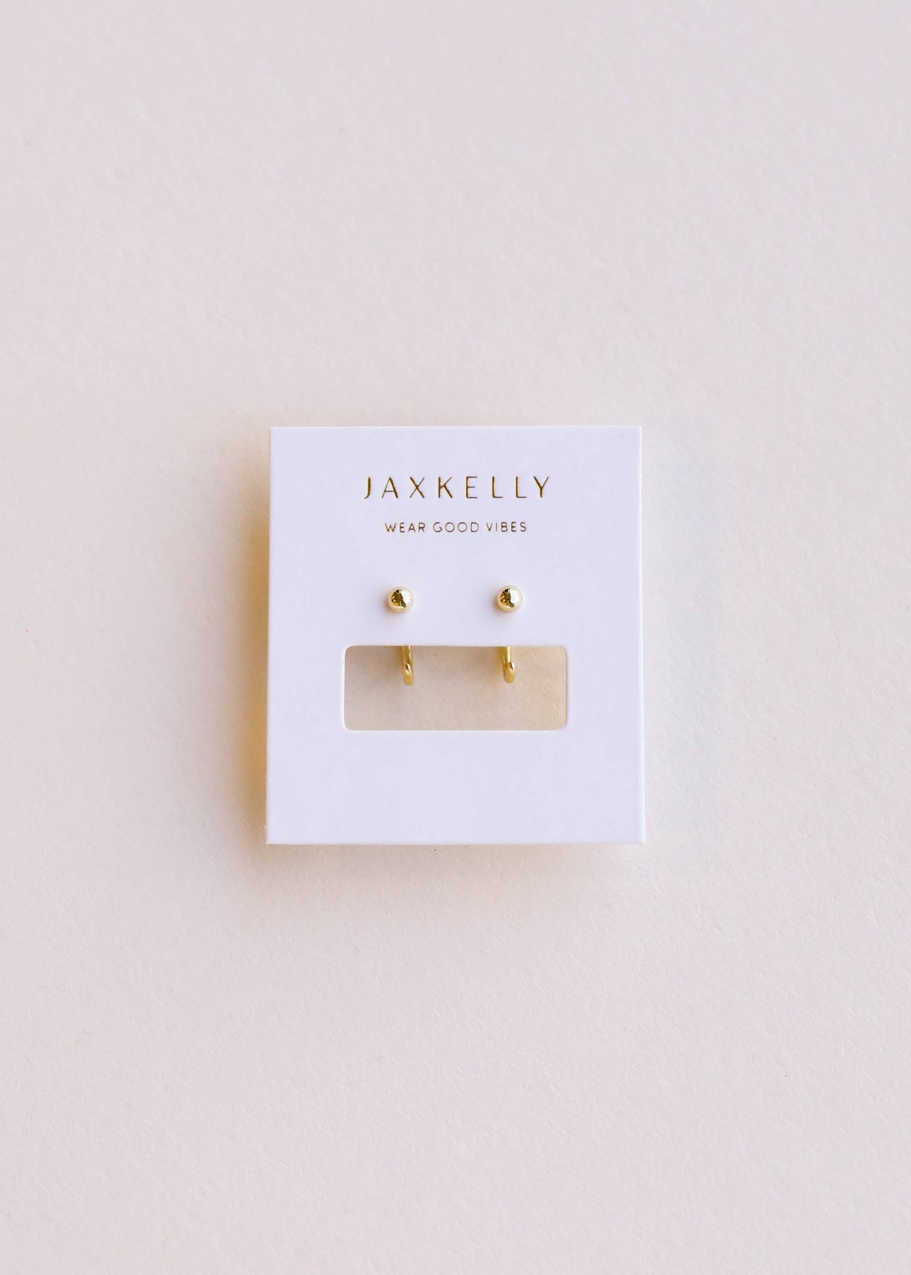 Huggies - Gold Sphere - Gold Earrings