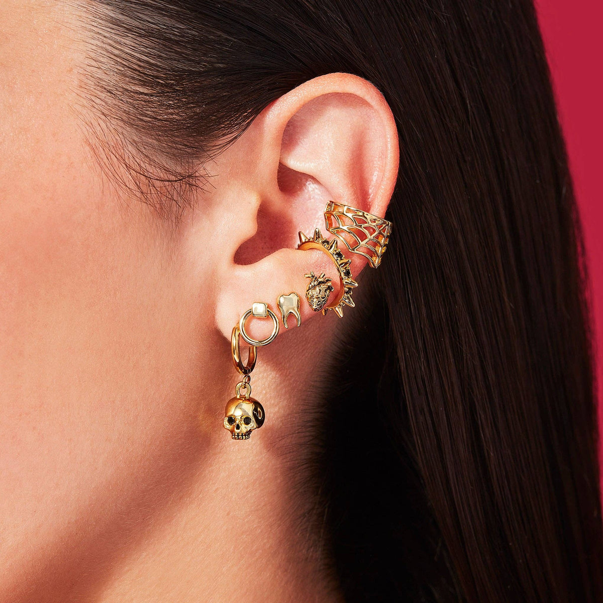 Undead Earrings: 18K Gold Plated