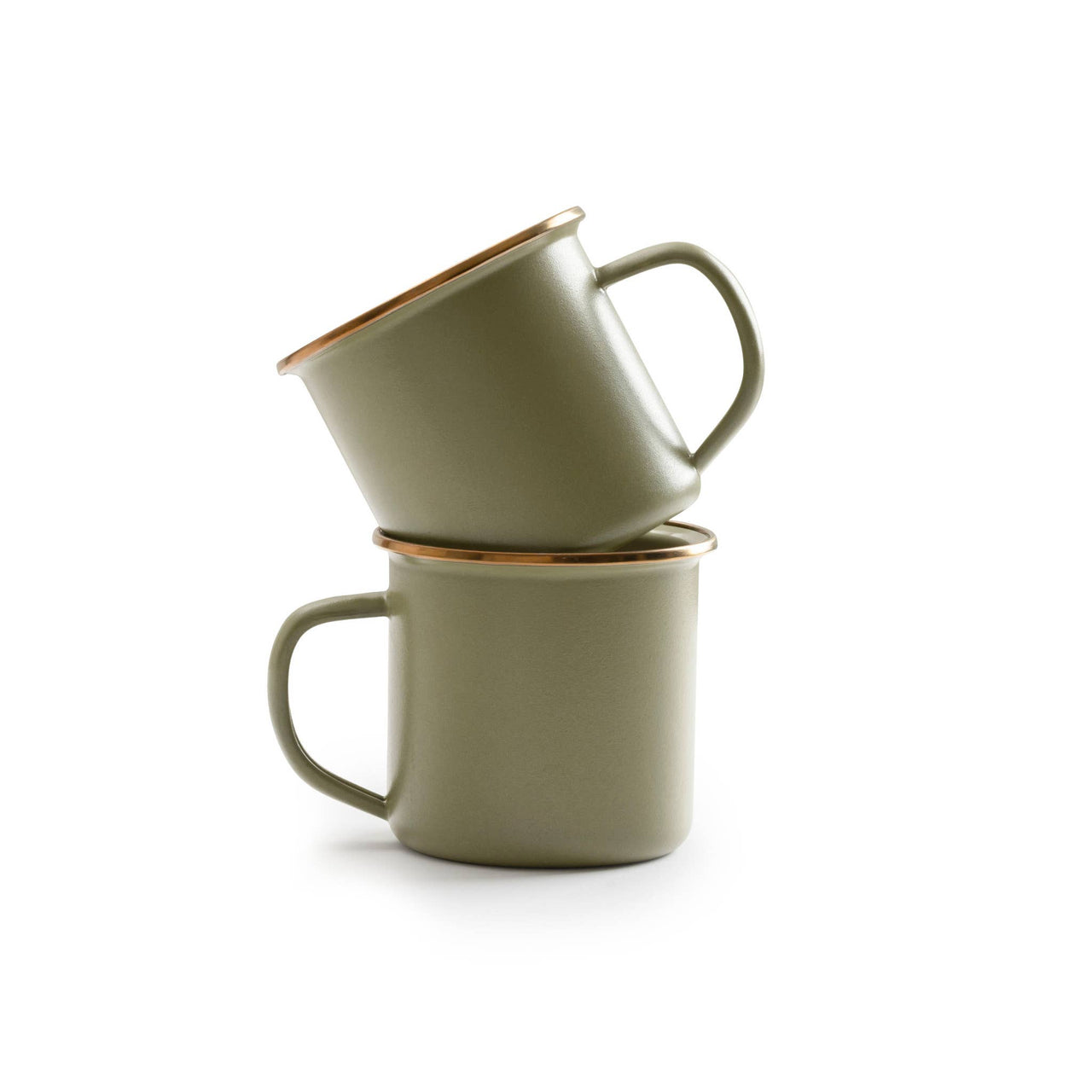 Enamel 2-Tone Mug Set - Perfect for Coffee & Tea Cups