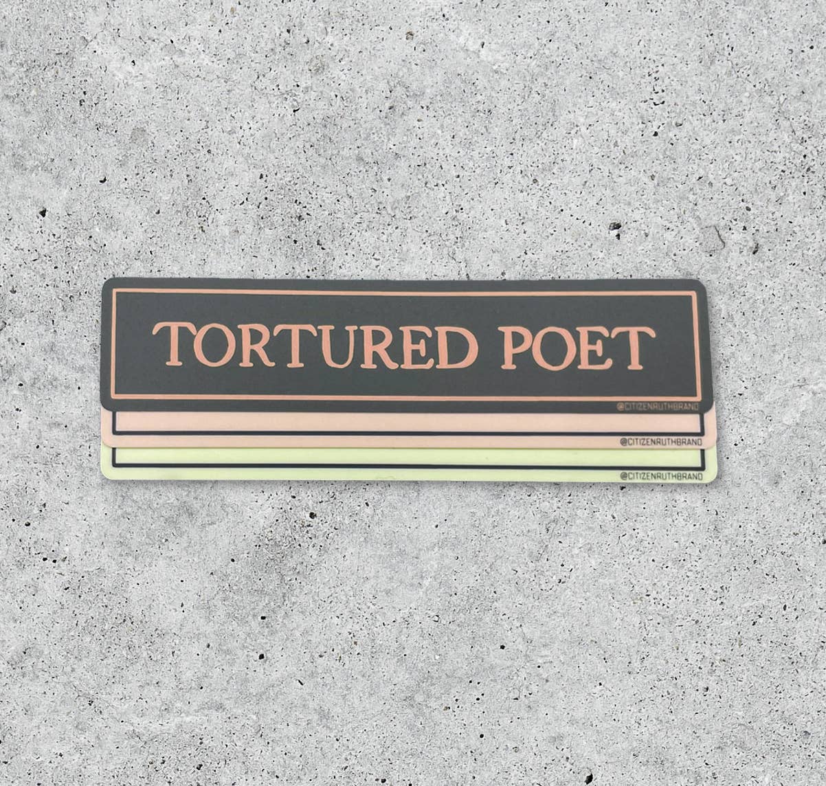 Tortured Poet Word Art Vinyl Sticker