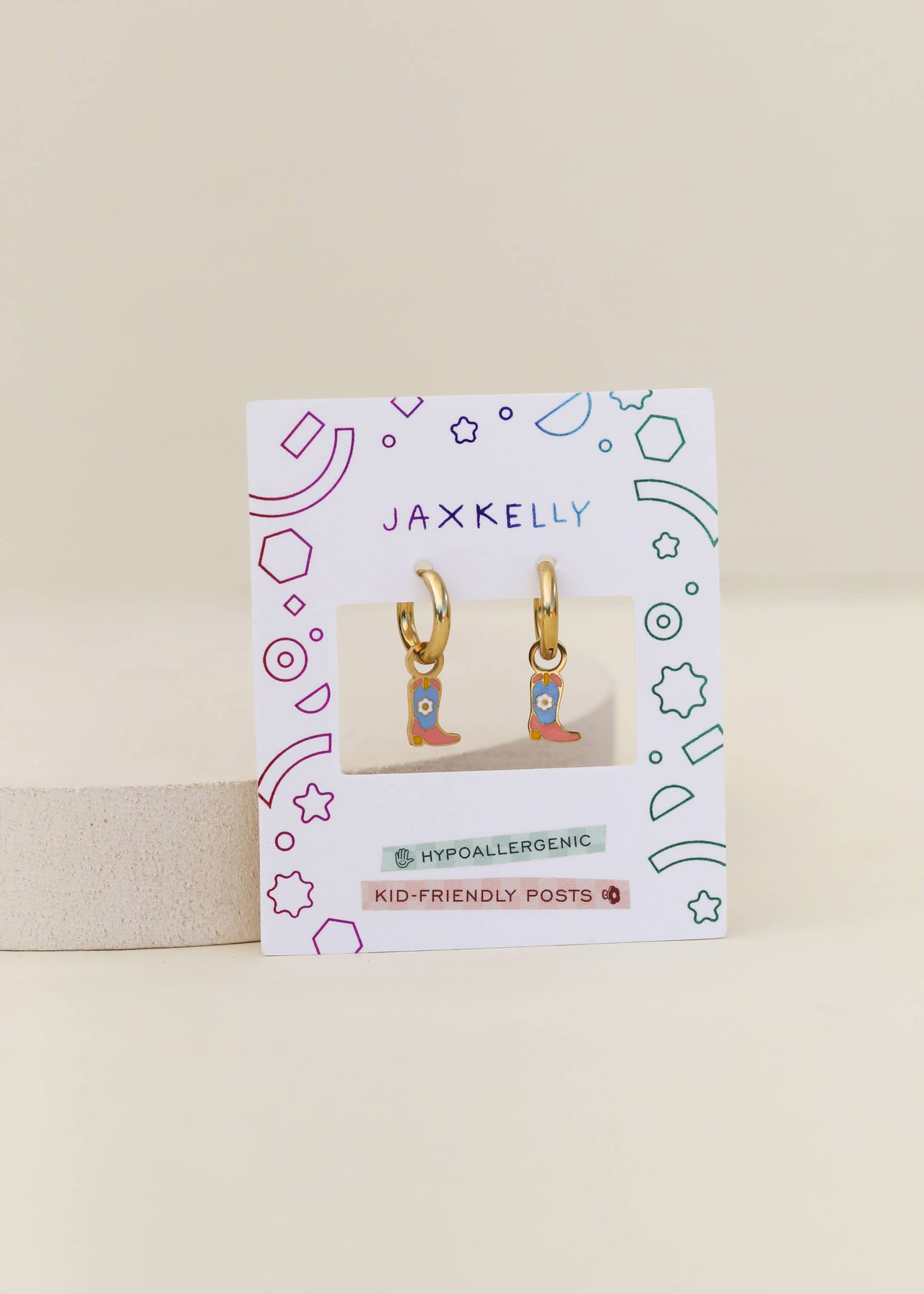 Boot Enamel Charm Hoop