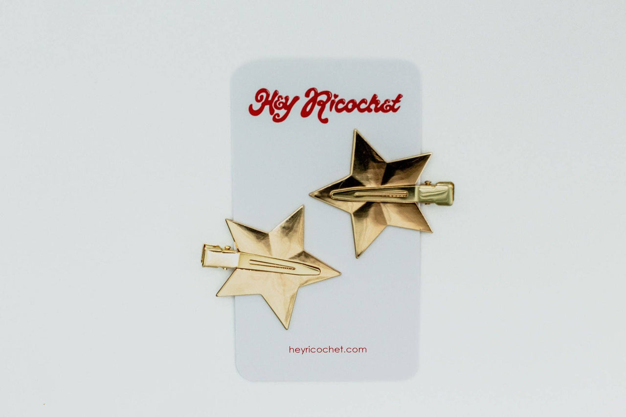 Magic Girl Metal Star Clips: Gold