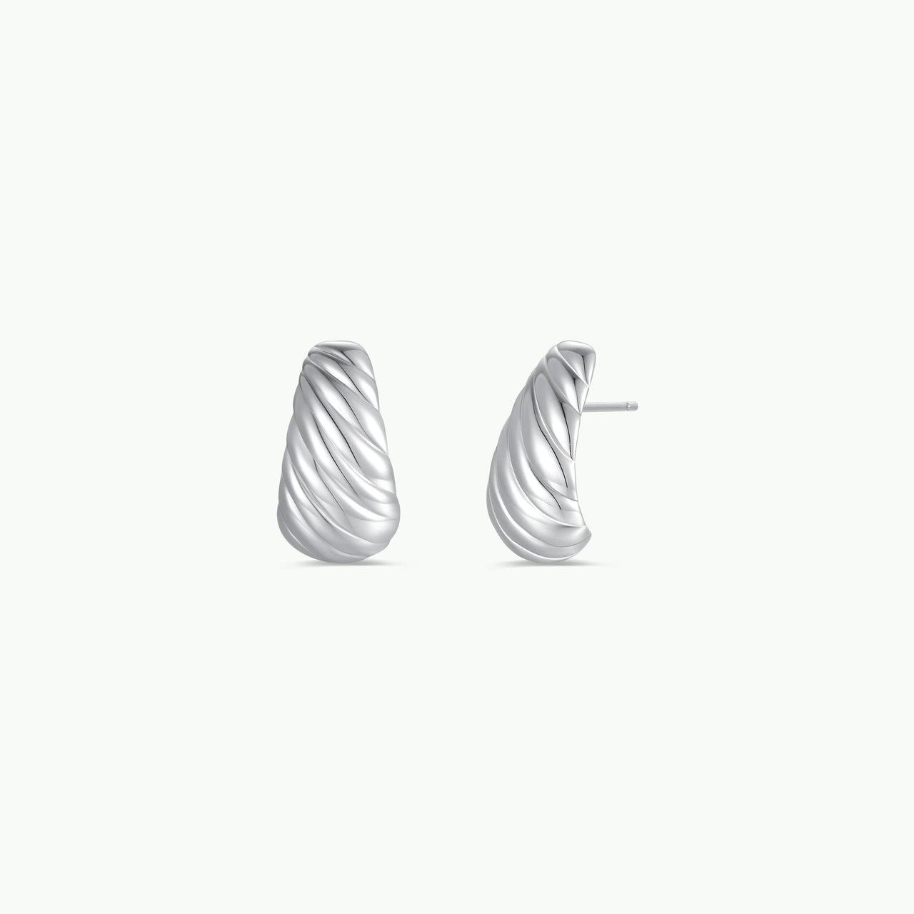 Silver - Bold Swirl - Earrings