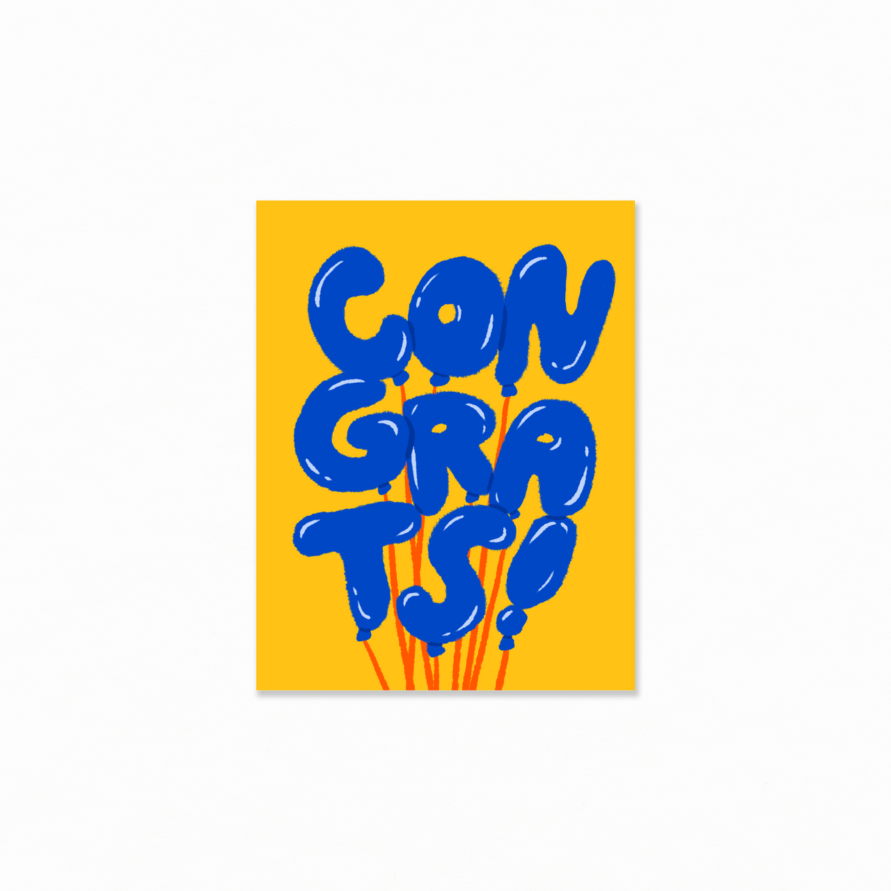 Congrats balloons - greeting card