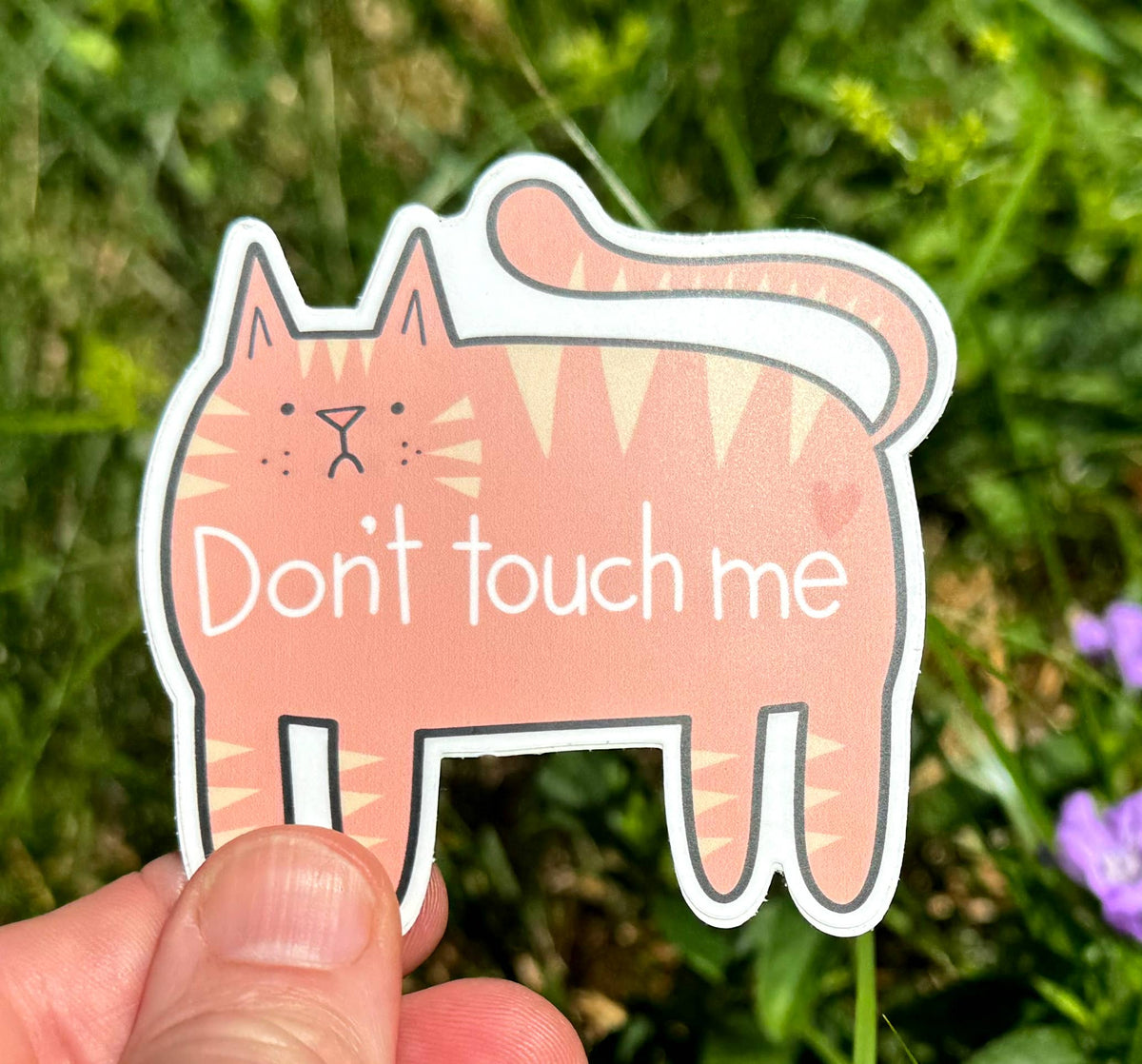 Don't Touch Me Cat Sticker