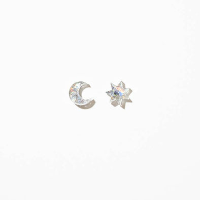 Celestial Silver Stud Earrings