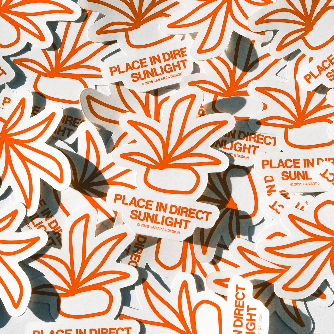 Place in direct sunlight - sticker