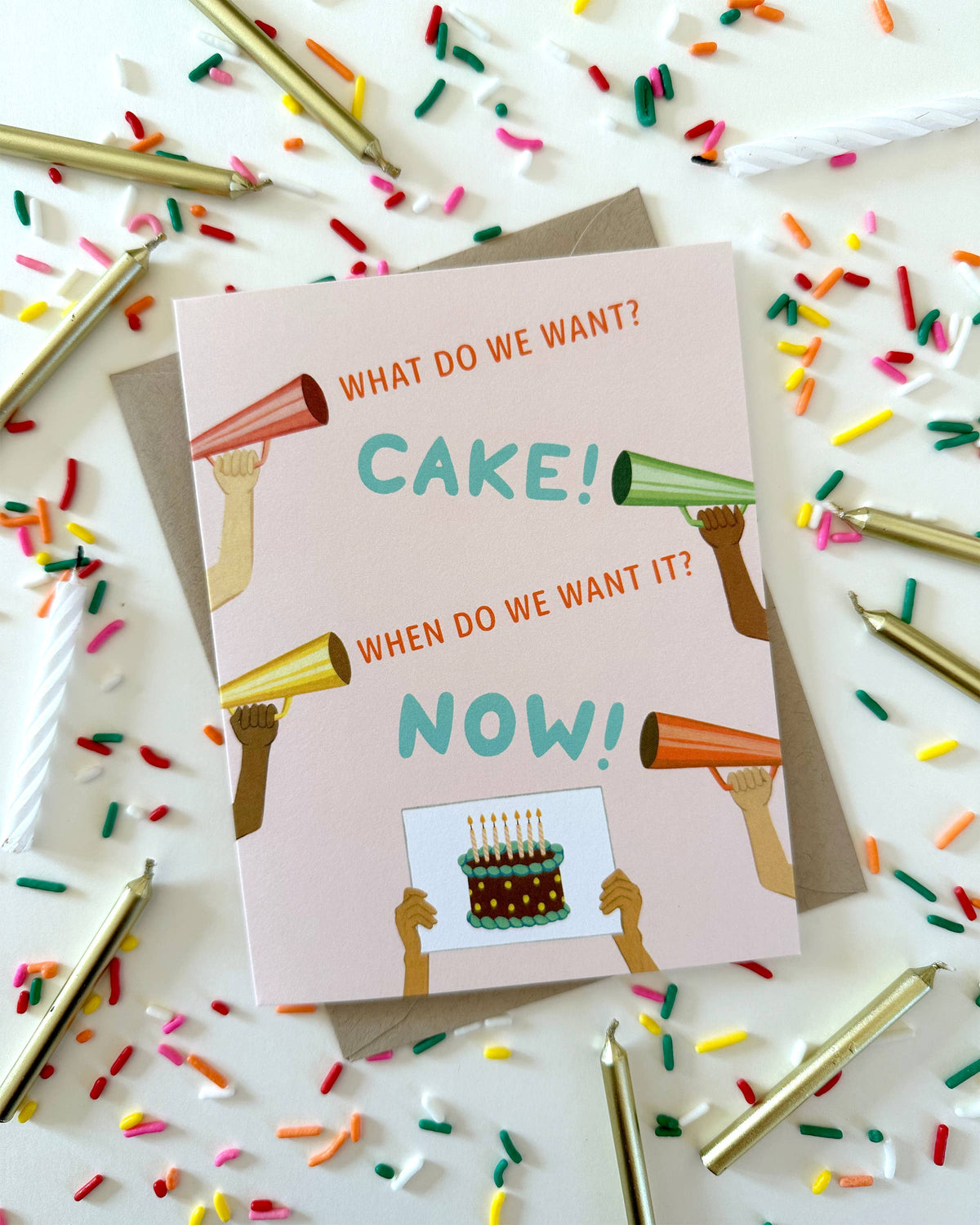 Rally and Cake Sign Birthday Card