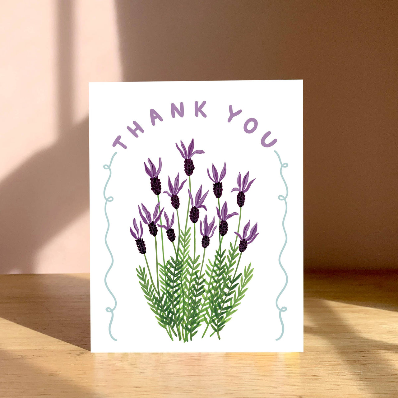 Lavender Purple Flowers Thank You Card