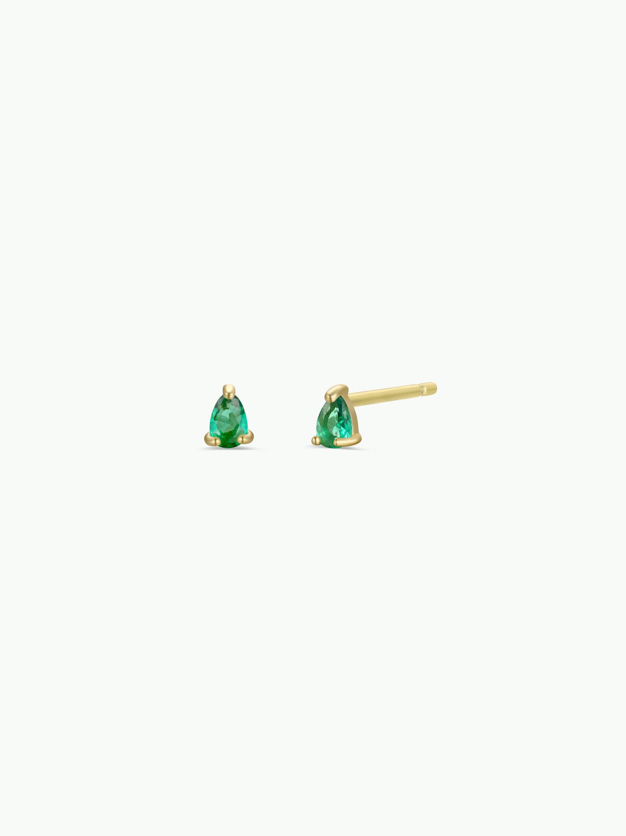 Teardrop - Emerald CZ - Earrings