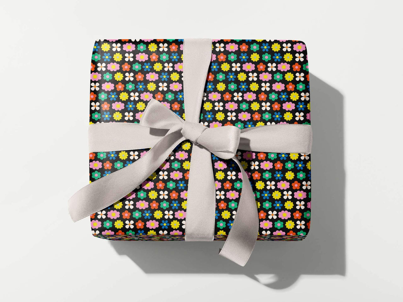 Garden Party People Rainbow Retro Gift Wrap Single Sheet