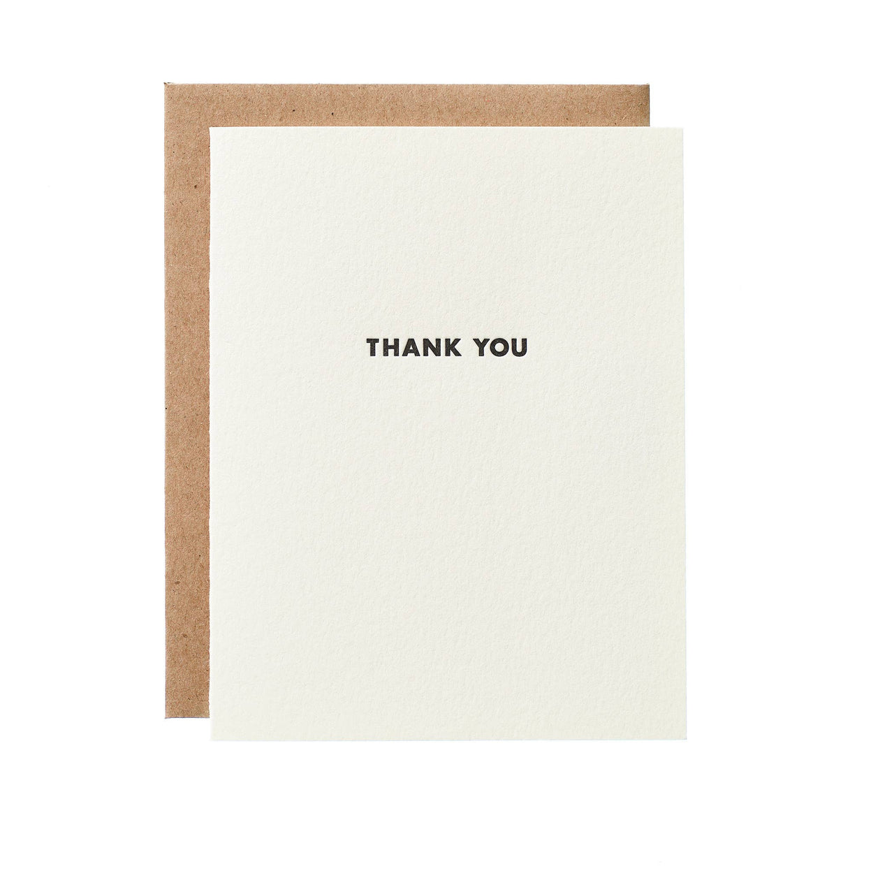 Futura Thank You - Letterpress Greeting Card