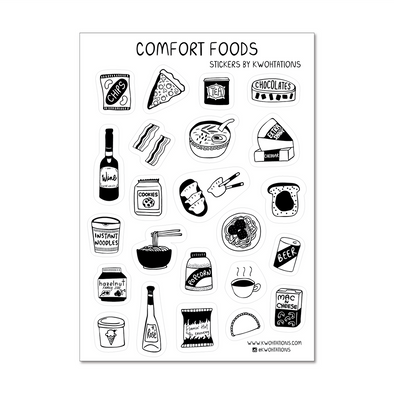 Comfort Foods Sticker Sheet