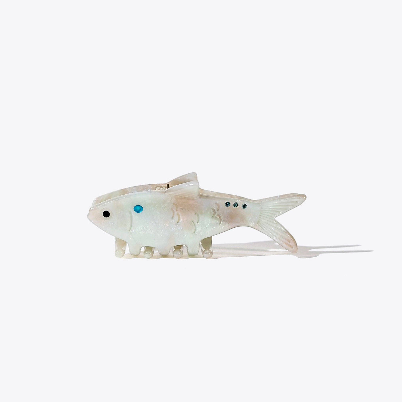 Mini Fish Claw Clip: White