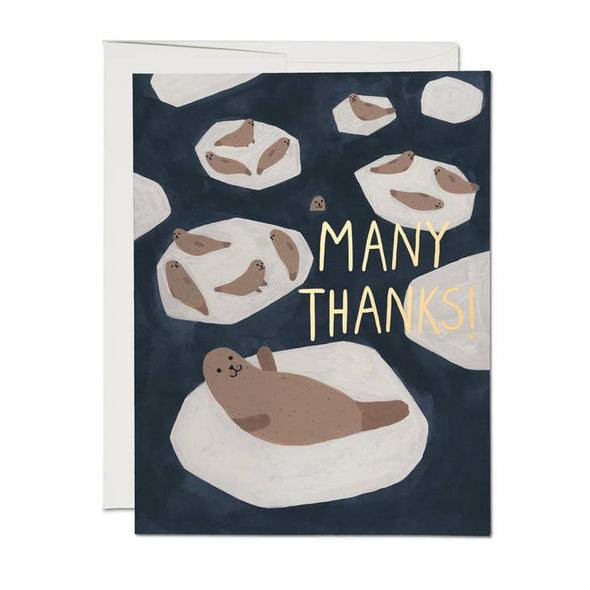 Many Thanks Seal Thank You Card Boxed Set of 8