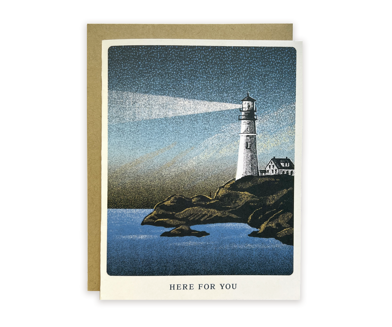 Here for You Lighthouse Greeting Card: Single