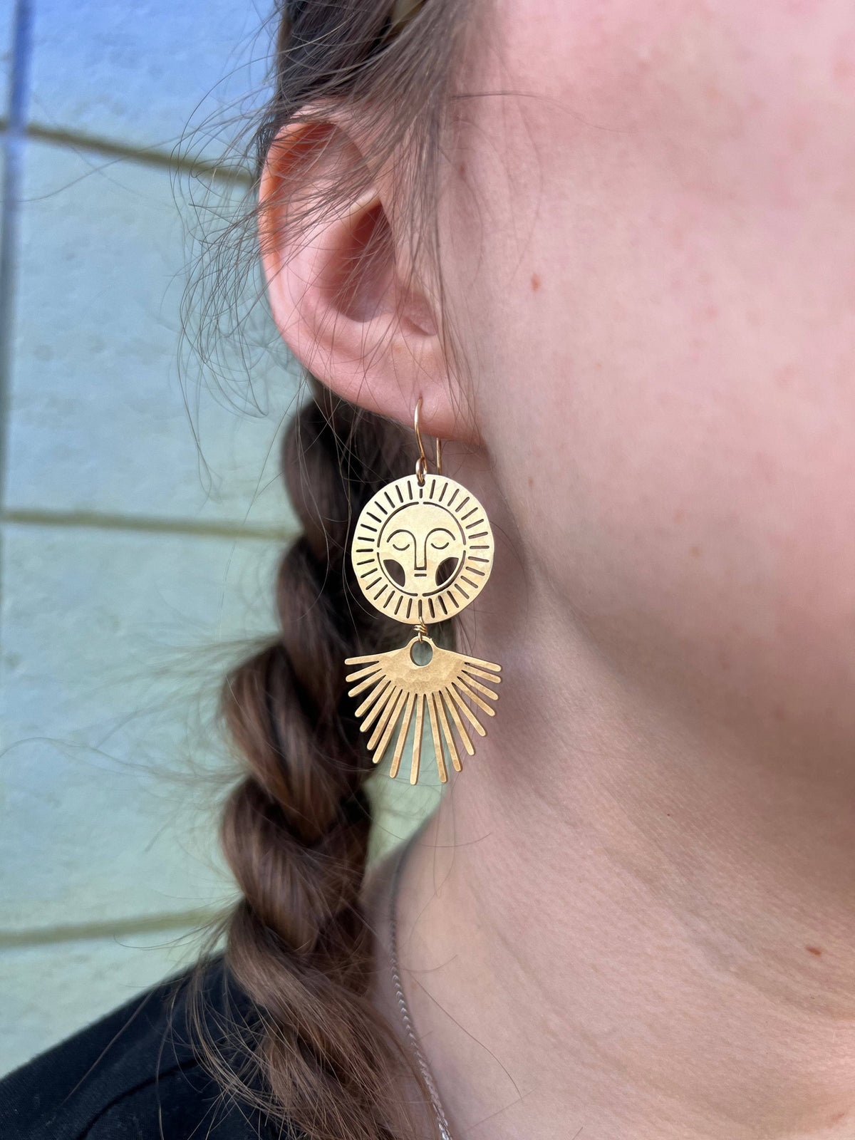 Helios Earrings: All Gold