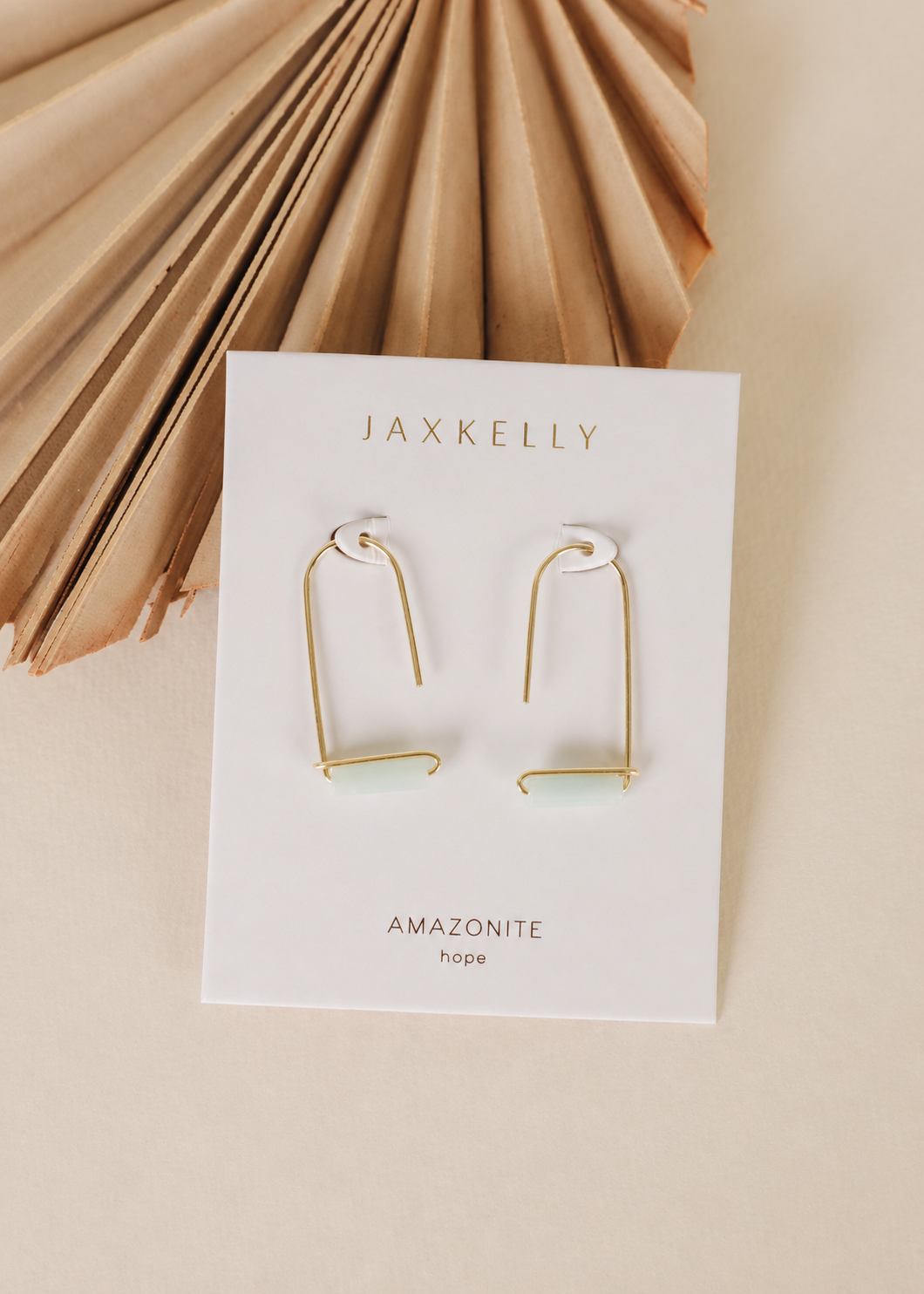 Drop - Amazonite - Gold Earrings