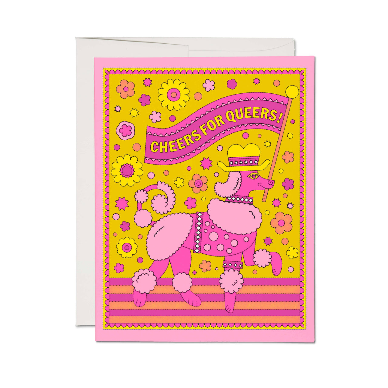 Cheers Queers greeting Card