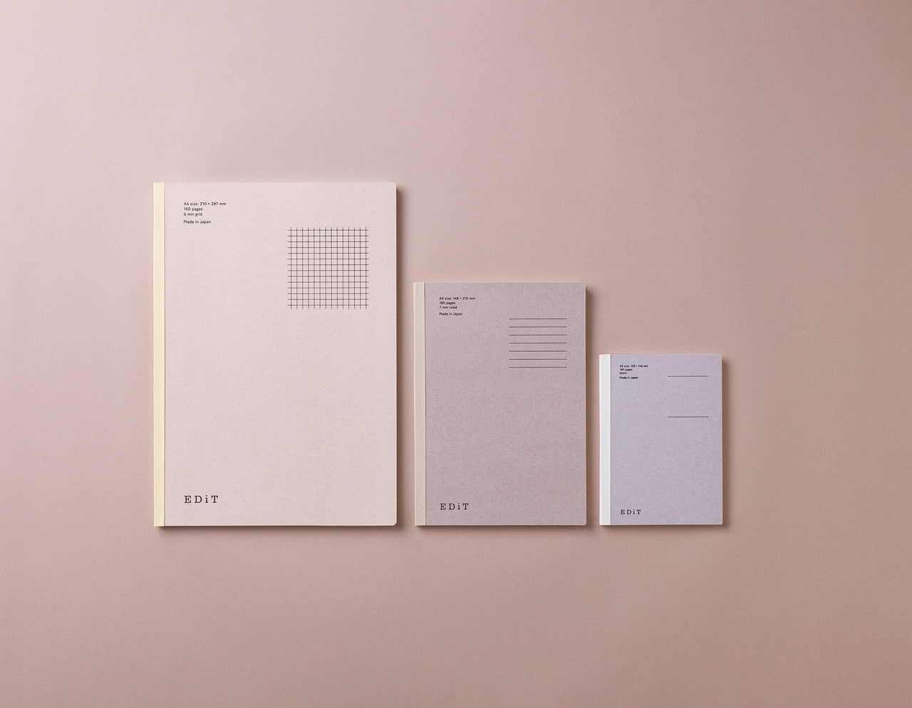 EDiT A6 Lightweight Notebook - 3 Layout (Grid, Ruled, Blank): 7 mm Ruled