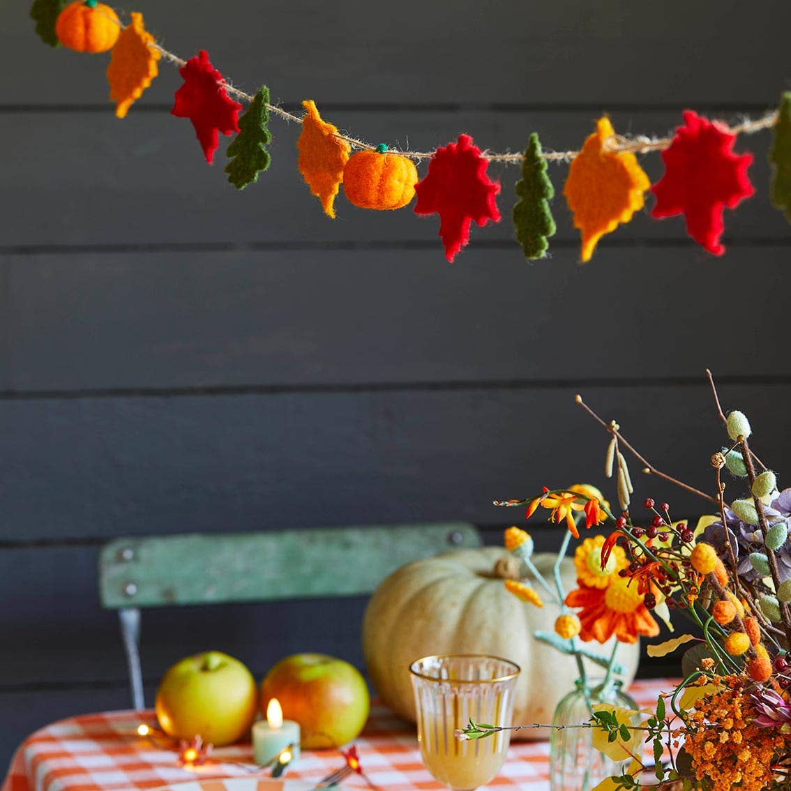 Fall Felt Leaf Garland - 2m | Fall Decor