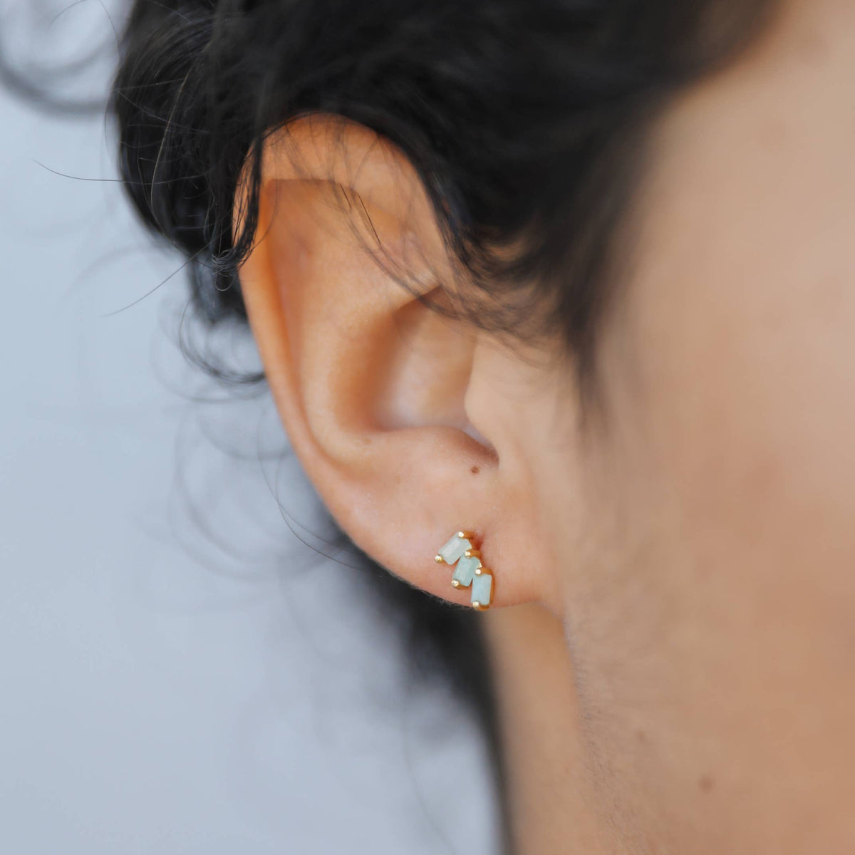 Offset Trio - Amazonite - Earring