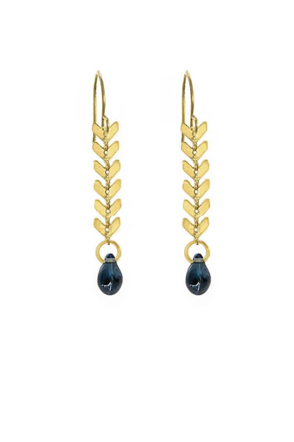 Herringbone Drip Blue
