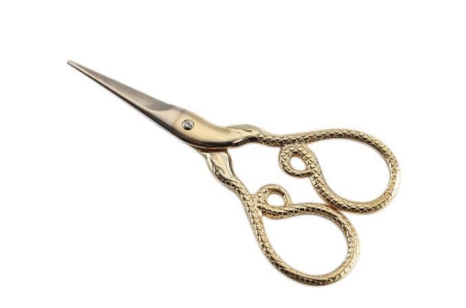 Python Stainless Steel Gold-Tone Utility Scissors 4"