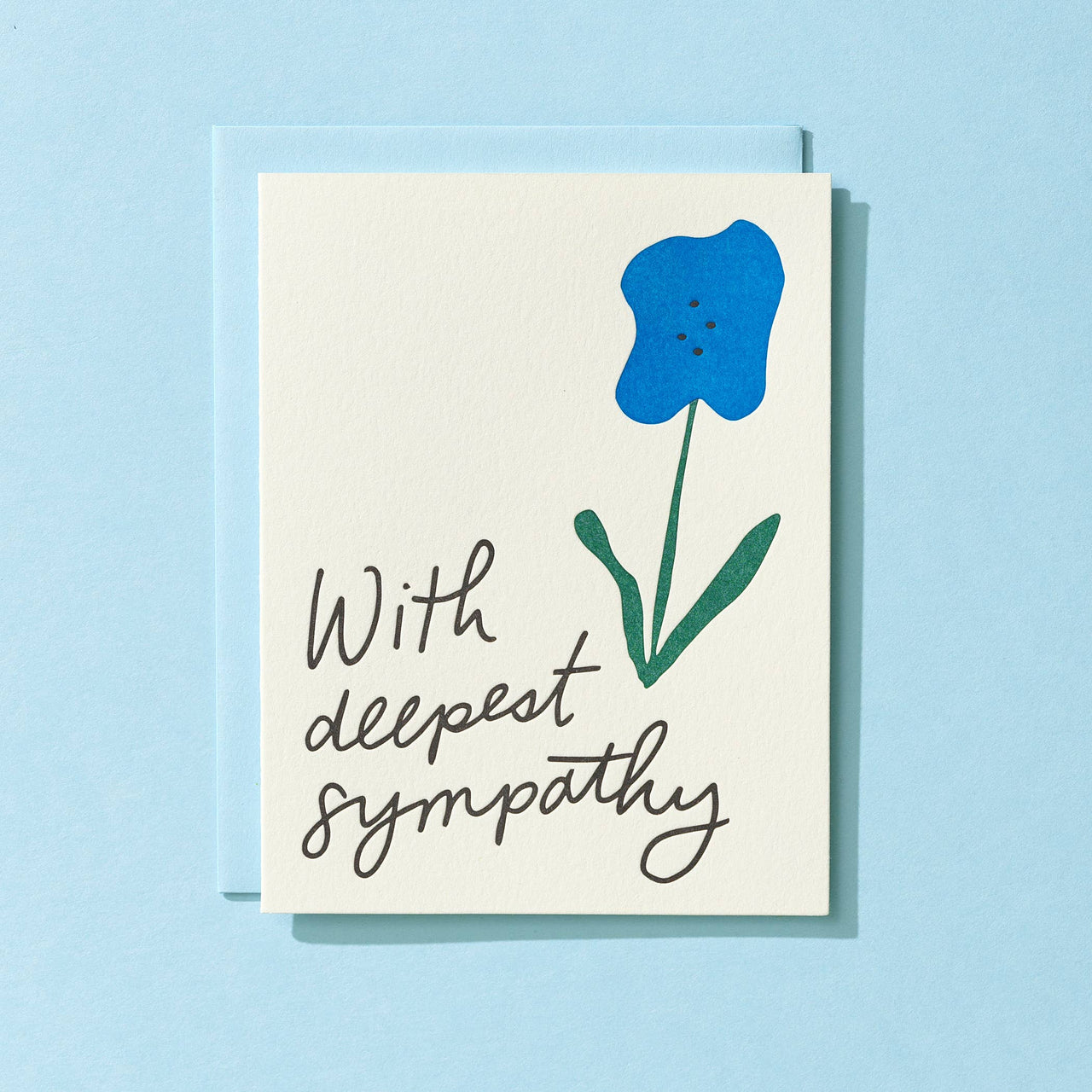 Deepest Sympathy - Letterpress Greeting Card