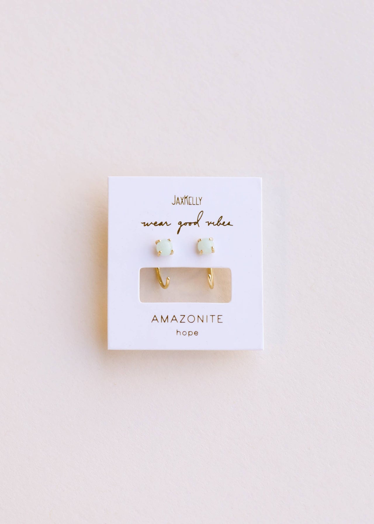 Amazonite Huggie Earrings