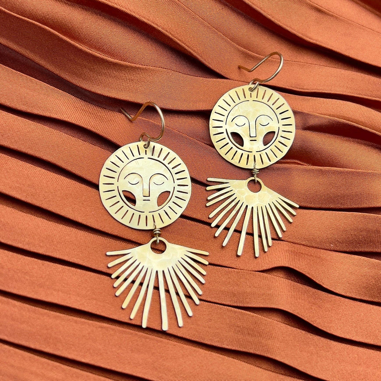 Helios Earrings: All Gold