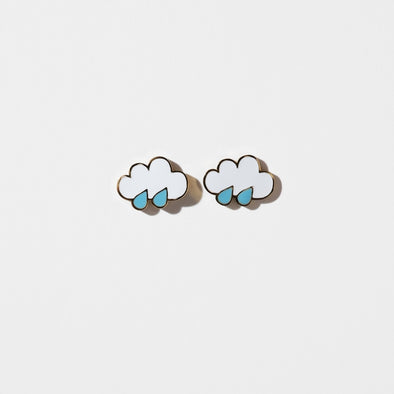 Rain Cloud Stud Earrings