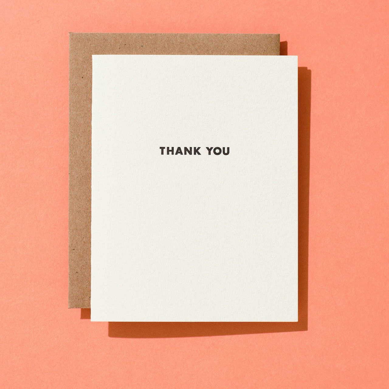Futura Thank You - Letterpress Greeting Card