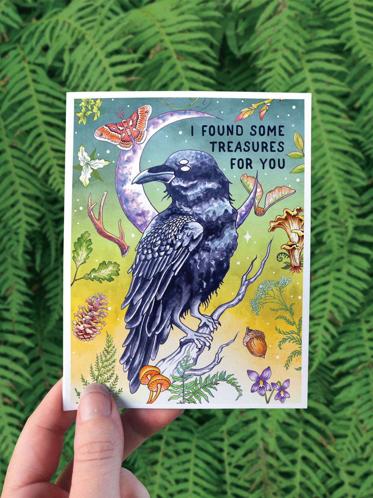 Raven Treasure - Greeting Card
