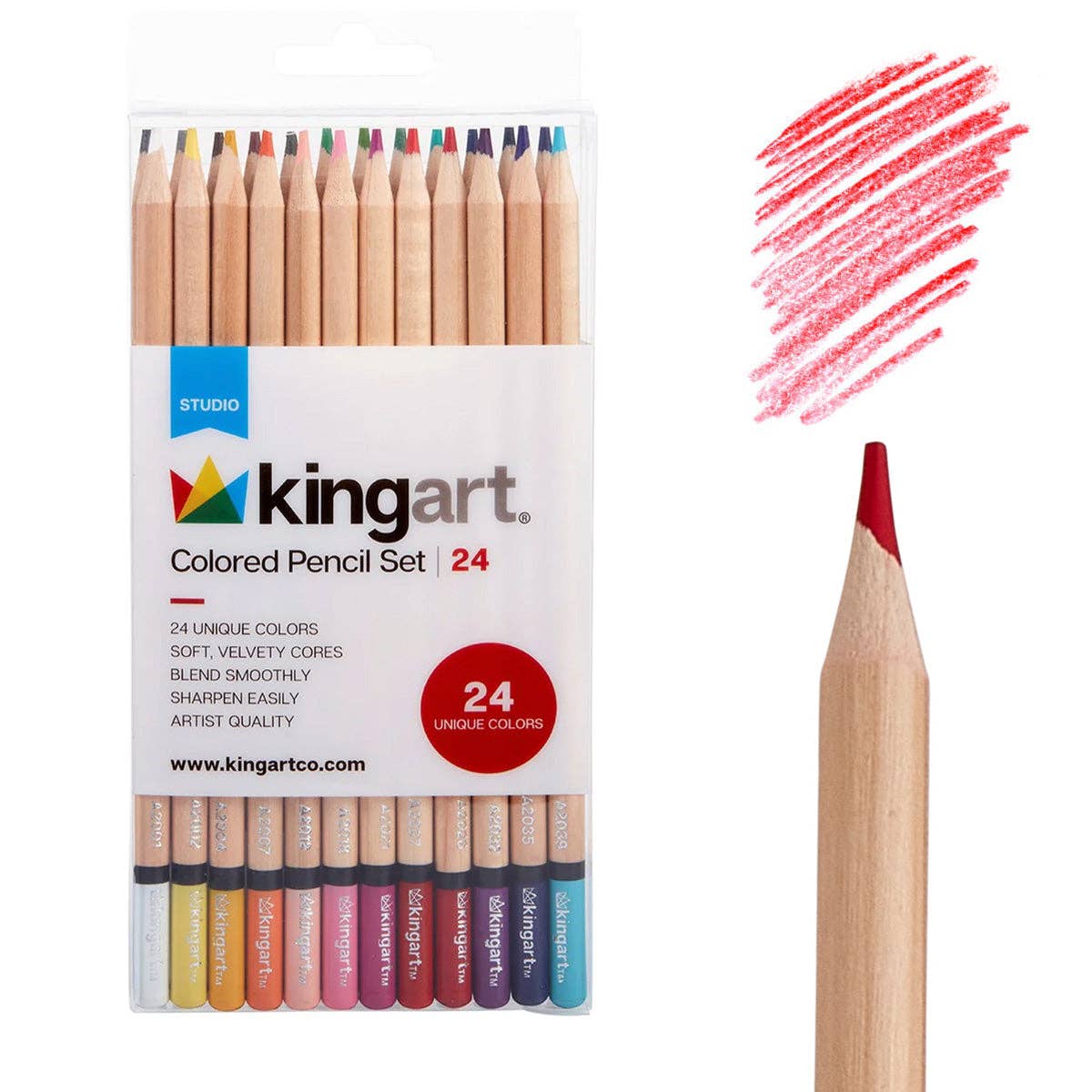 Studio Colored Pencils Set - Soft Core - 24 Colors