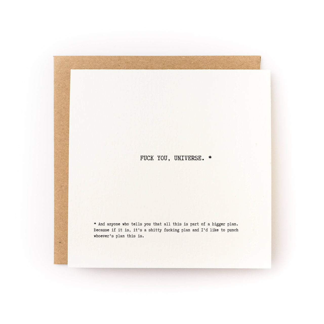 Fuck You Universe Sympathy Card